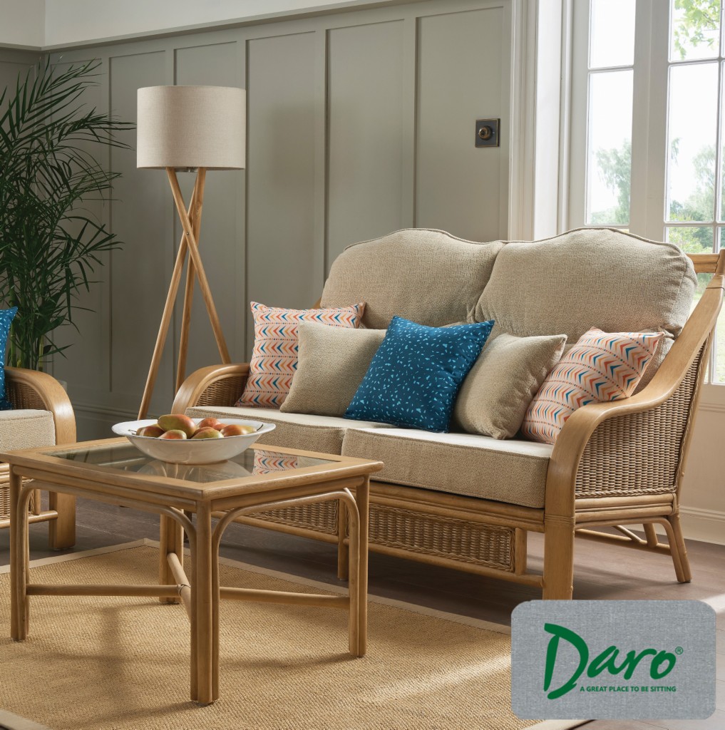 Daro Heathfield Large Sofa with Riva Fabric Cushion